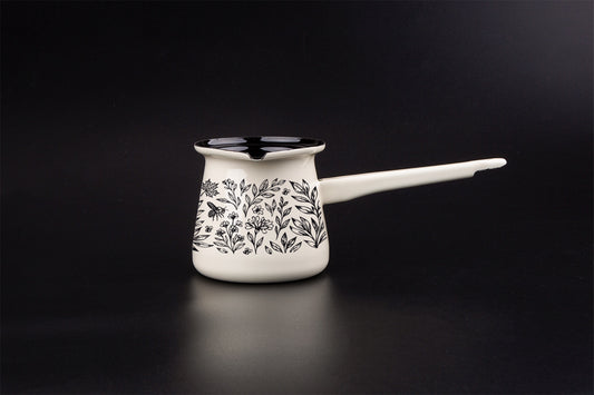 Enameled Turkish Coffee pot / milk pot
